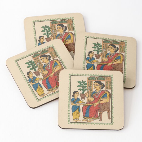 Item preview, Grace of Everyday Life in Kalighat Style designed and sold by digisetumedia.