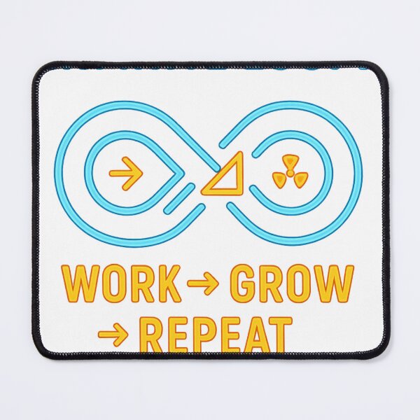 Item preview, Infinite Loop: Work → Grow → Repeat – Motivational Neon designed and sold by SavageTeamArt.