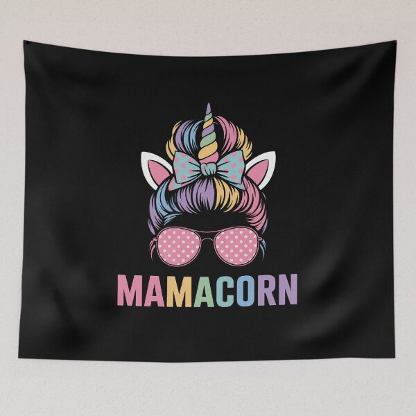 Item preview, Mamacorn Unicorn Messy Bun Mom Mother's Day Girl designed and sold by marcusry.