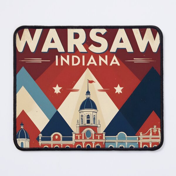 Item preview, Warsaw Indiana 1950s USA Vintage Travel Tourism designed and sold by TravelersGems.
