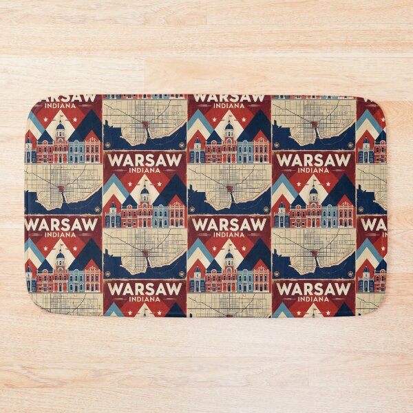 Item preview, Warsaw Indiana 1950s USA Vintage Travel Tourism designed and sold by TravelersGems.
