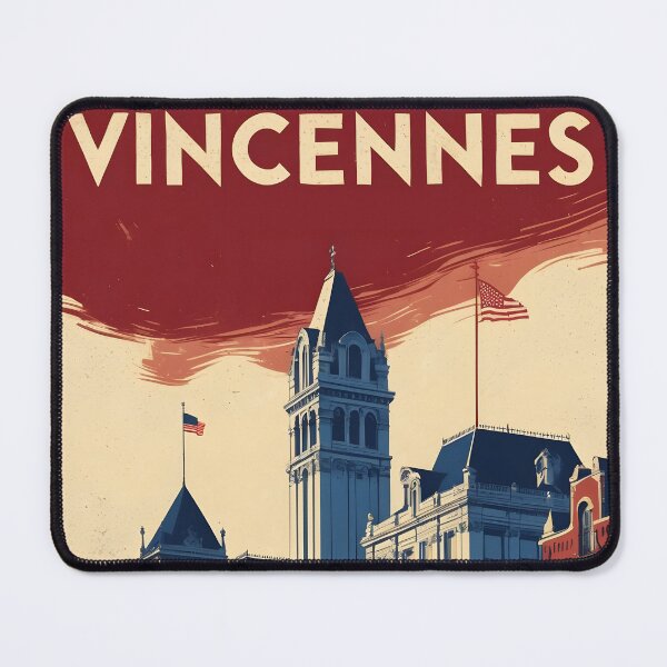 Item preview, Vincennes Indiana 1950s USA Vintage Travel Tourism designed and sold by TravelersGems.