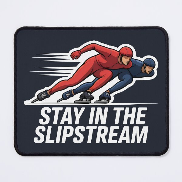 Item preview, Synchronized Speed Skating with Crisp White Contours and Competitive Energy designed and sold by SplashTastic.