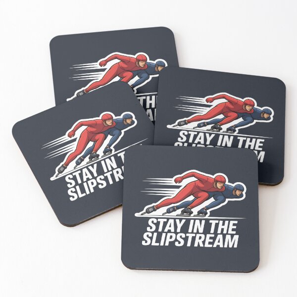 Item preview, Synchronized Speed Skating with Crisp White Contours and Competitive Energy designed and sold by SplashTastic.