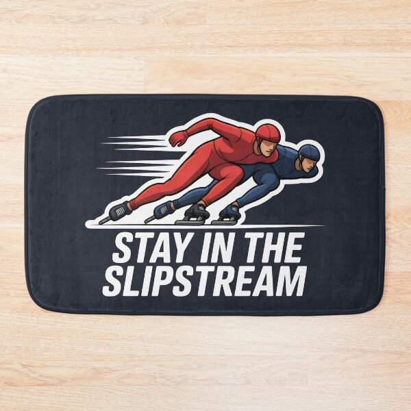 Item preview, Synchronized Speed Skating with Crisp White Contours and Competitive Energy designed and sold by SplashTastic.