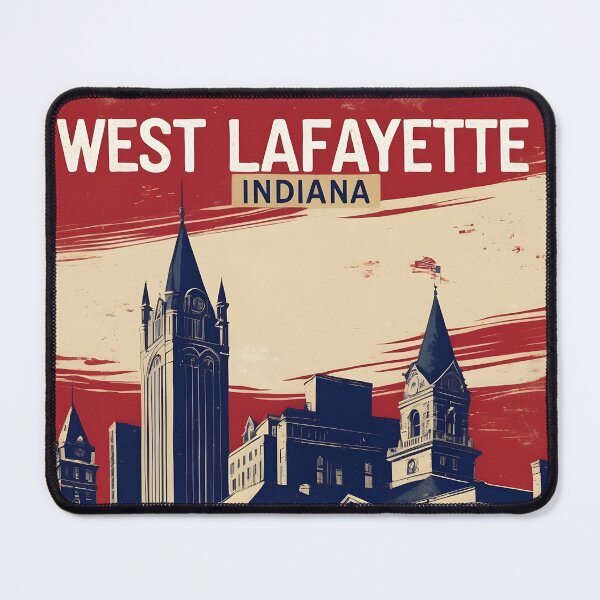 Item preview, West Lafayette Indiana 1950s USA Vintage Travel Tourism designed and sold by TravelersGems.