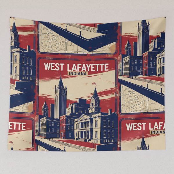 Item preview, West Lafayette Indiana 1950s USA Vintage Travel Tourism designed and sold by TravelersGems.