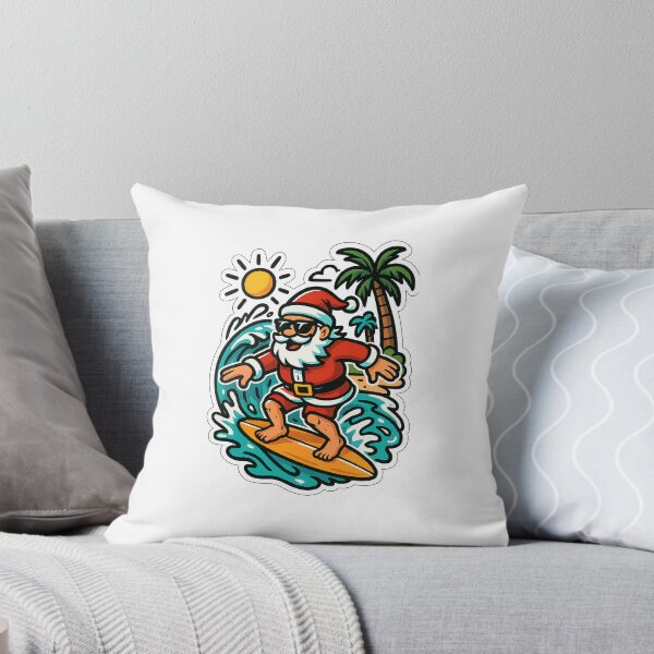 Item preview, Surfing Santa Graffiti – Tropical Christmas Wave designed and sold by BoldApparel.