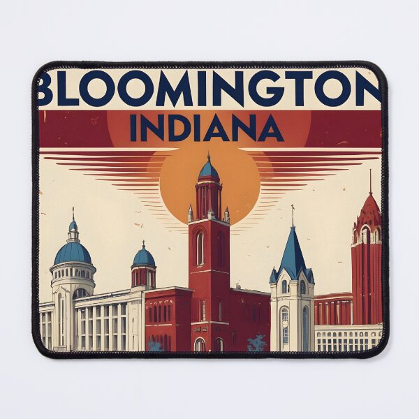 Item preview, Bloomington Indiana 1950s USA Vintage Travel Tourism designed and sold by TravelersGems.