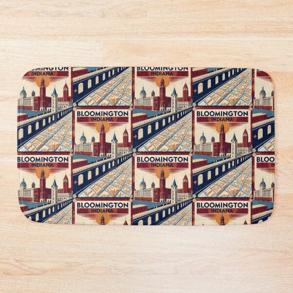 Item preview, Bloomington Indiana 1950s USA Vintage Travel Tourism designed and sold by TravelersGems.