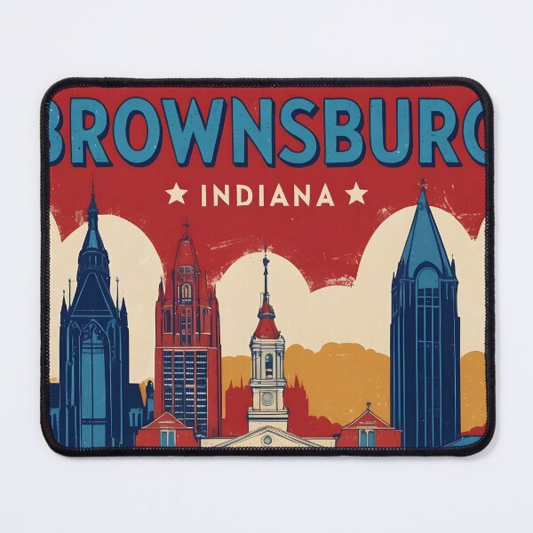 Item preview, Brownsburg Indiana 1950s USA Vintage Travel Tourism designed and sold by TravelersGems.