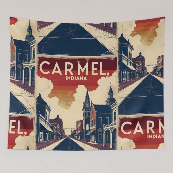 Item preview, Carmel Indiana 1950s USA Vintage Travel Tourism designed and sold by TravelersGems.
