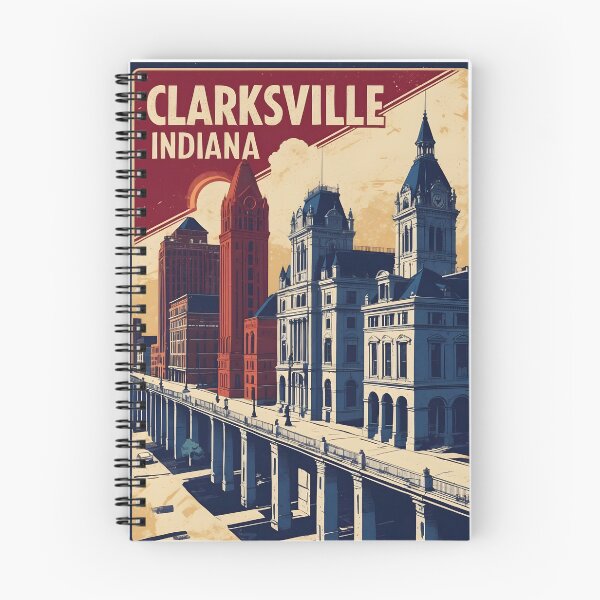 Item preview, Clarksville Indiana 1950s USA Vintage Travel Tourism designed and sold by TravelersGems.