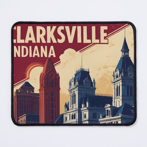 Item preview, Clarksville Indiana 1950s USA Vintage Travel Tourism designed and sold by TravelersGems.