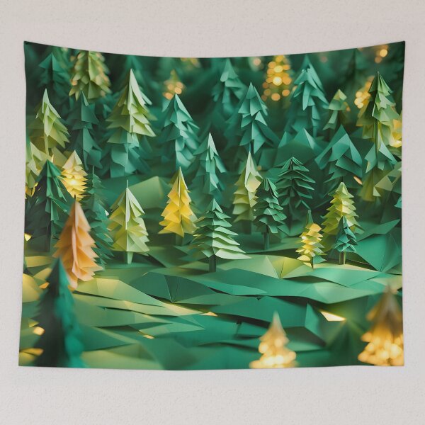 Item preview, Origami Art - Beneath the Evergreen Veil designed and sold by ArtfulFolds.