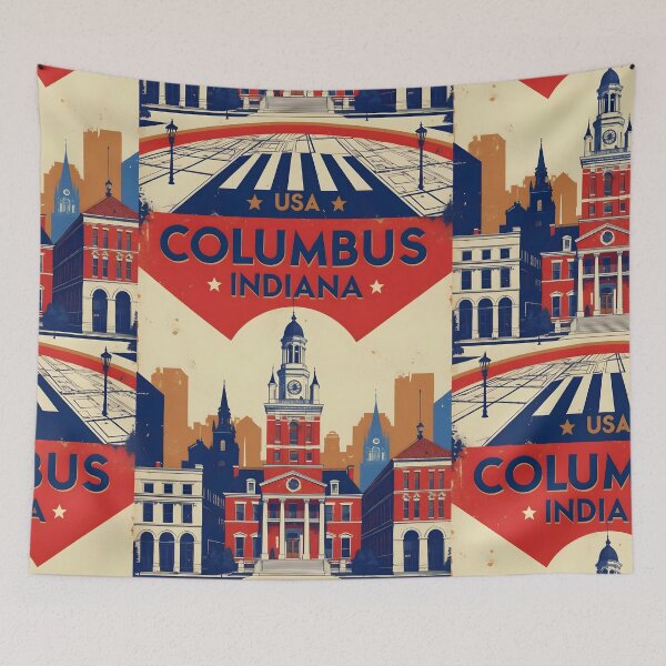 Item preview, Columbus Indiana 1950s USA Vintage Travel Tourism designed and sold by TravelersGems.