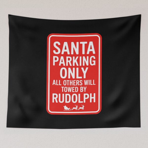 Item preview, Santa Parking Only Funny Christmas Sign designed and sold by MonkiFlipp.