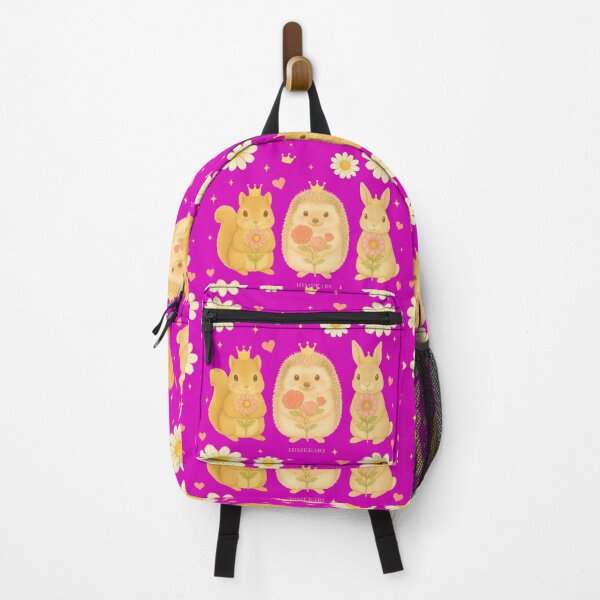 Artikelvorschau, HIMEKARI Sterne – Eichhörnchen, Igel & Hase mit Blumen – Fuchsia entworfen und verkauft von HIMEKARI.
