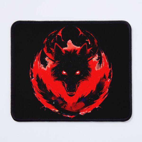 Item preview, Neon Blood Moon Wolf | Cyberpunk designed and sold by Neer arts.