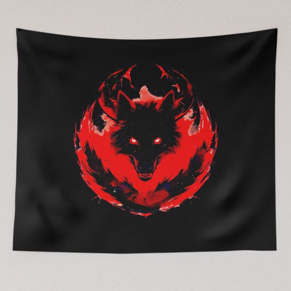 Item preview, Neon Blood Moon Wolf | Cyberpunk designed and sold by Neer arts.