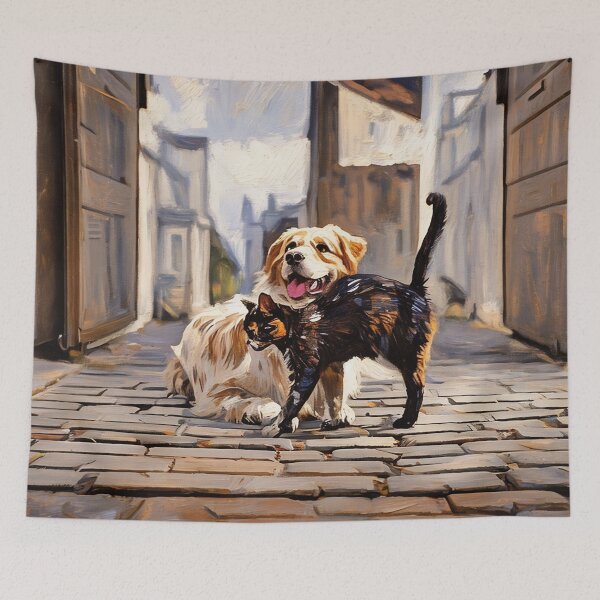 Item preview, Cat Loves Dog designed and sold by tomorrowsart.