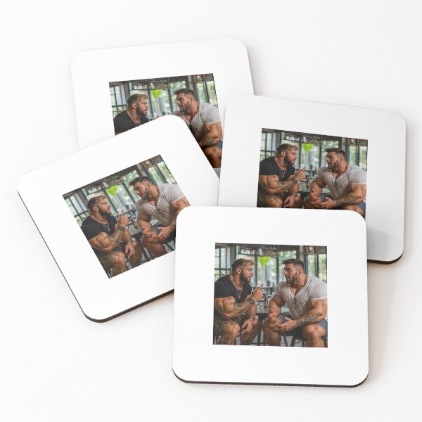 Item preview, Tattooed Bodybuilders In A Restaurant designed and sold by BodybuildersInc.