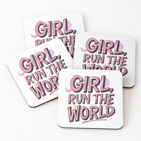 Item preview, Girl Run The World Empowering Feminist Quote Design. Bold Pink Motivational Typography for Women designed and sold by Aarvya Fashion Club ( A.F.C ).