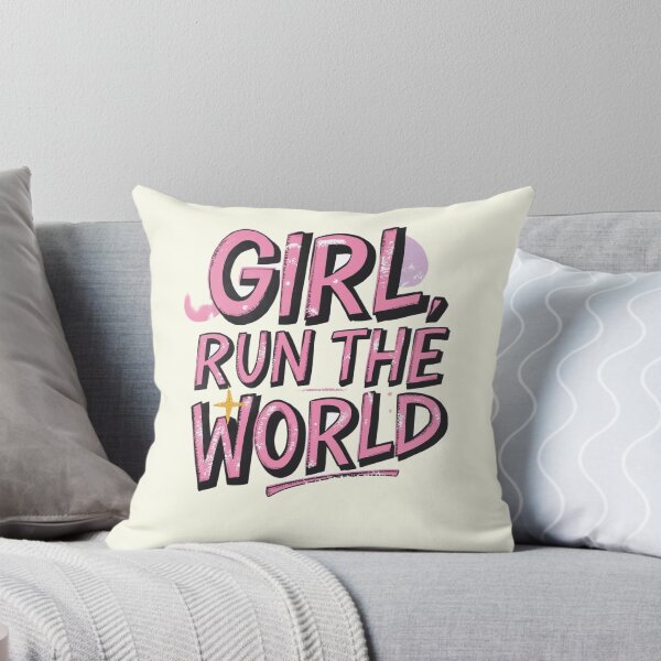 Item preview, Girl Run The World Empowering Feminist Quote Design. Bold Pink Motivational Typography for Women designed and sold by Aarvya Fashion Club ( A.F.C ).