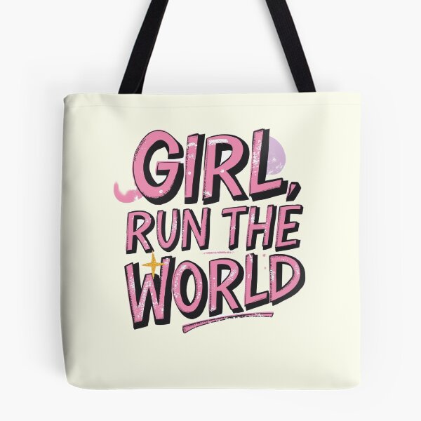 Item preview, Girl Run The World Empowering Feminist Quote Design. Bold Pink Motivational Typography for Women designed and sold by Aarvya Fashion Club ( A.F.C ).