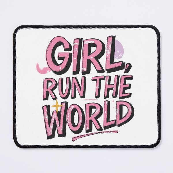 Item preview, Girl Run The World Empowering Feminist Quote Design. Bold Pink Motivational Typography for Women designed and sold by Aarvya Fashion Club ( A.F.C ).