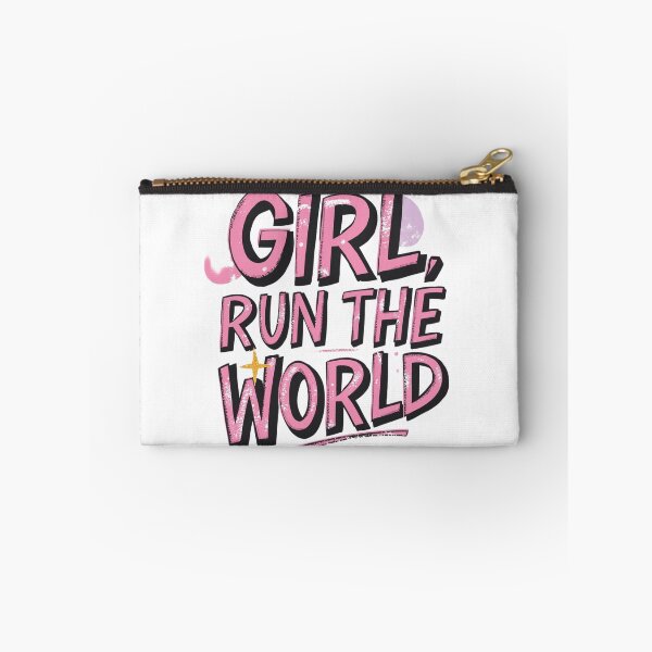 Item preview, Girl Run The World Empowering Feminist Quote Design. Bold Pink Motivational Typography for Women designed and sold by Aarvya Fashion Club ( A.F.C ).