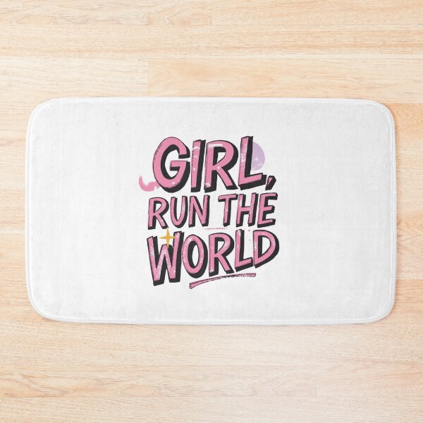 Item preview, Girl Run The World Empowering Feminist Quote Design. Bold Pink Motivational Typography for Women designed and sold by Aarvya Fashion Club ( A.F.C ).