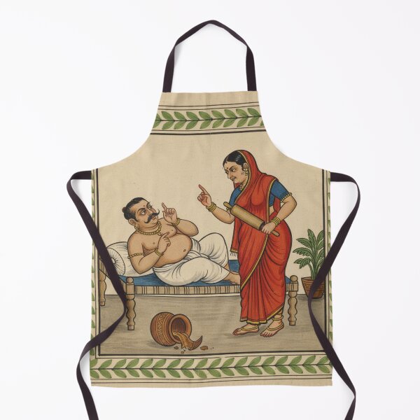 Item preview, Domestic Argument in Kalighat Style designed and sold by digisetumedia.