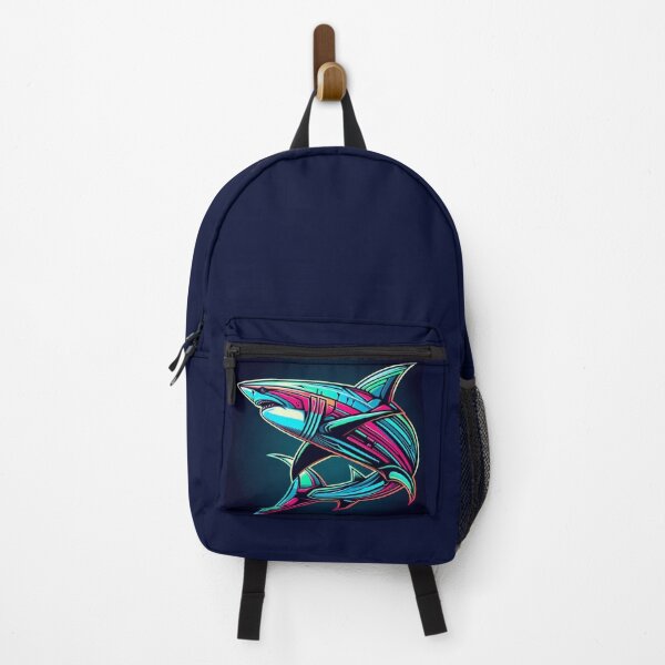 Item preview, Neon Cyber Shark – Futuristic Ocean Predator Illustration designed and sold by Dogandesighn.