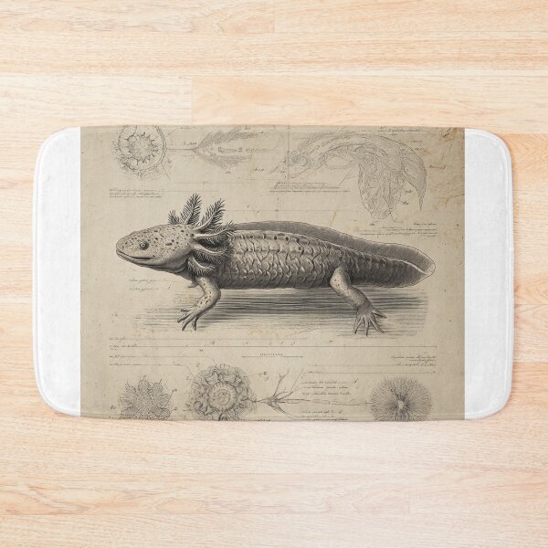 Item preview, Vintage Axolotl Illustration – 19th Century Zoological Field Guide Art – Scientific Amphibian Print designed and sold by MadeByACJ.