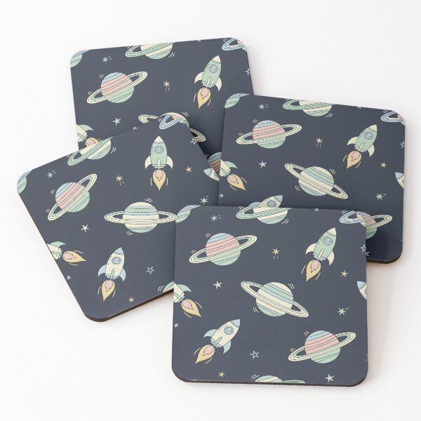 Item preview, Cute Pastel Space Rockets and Planets designed and sold by Animepic222.