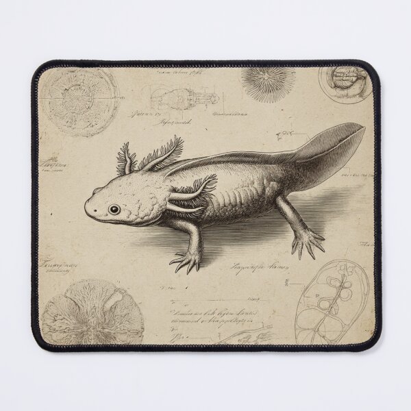 Item preview, Antique Axolotl Print – Vintage Scientific Illustration – Natural History Museum Style Wall Art designed and sold by MadeByACJ.