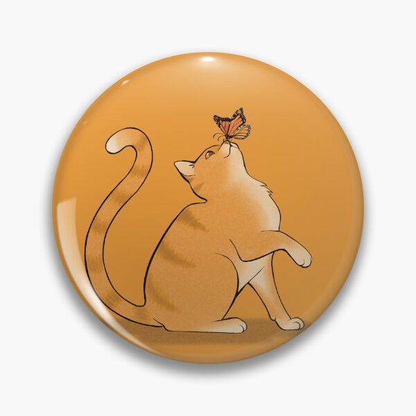 Item preview, Orange cat with butterfly designed and sold by Fabasart.