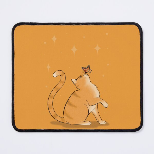 Item preview, Orange cat with butterfly designed and sold by Fabasart.