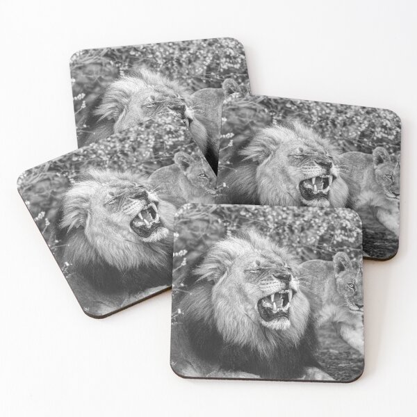 Item preview, Lion and Cub in Black and White designed and sold by Kay Brewer.