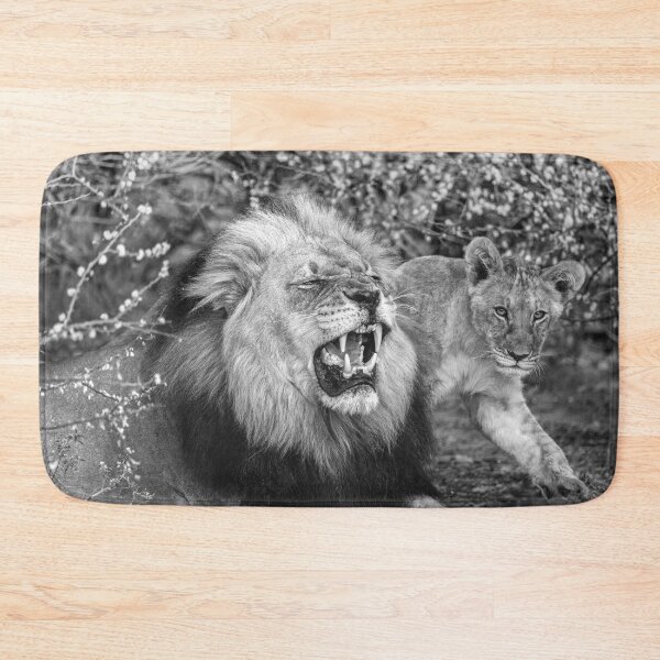 Item preview, Lion and Cub in Black and White designed and sold by Kay Brewer.