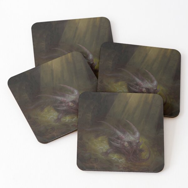 Item preview, Axolotl Lurker – Dark Fantasy Monster Art – Creepy Amphibian Creature Illustration designed and sold by MadeByACJ.