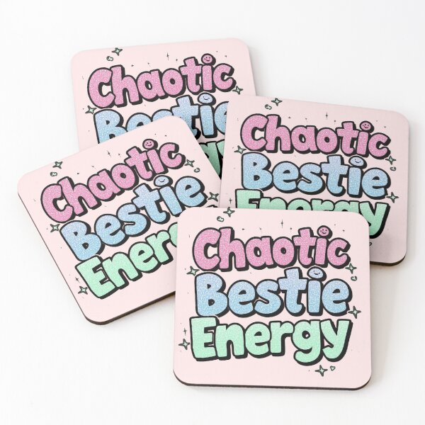 Item preview, Chaotic Bestie Energy - Cute Glitter designed and sold by ConfuseLab Shop.