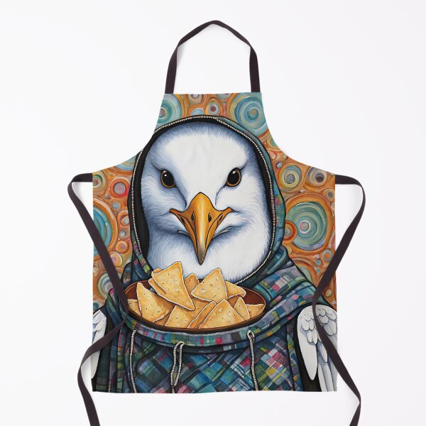 Item preview, Seagull wearing a hoodie eating chips designed and sold by Colin Bentham.