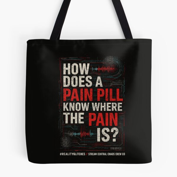 Item preview, How Does a Pain Pill Know Where the Pain Is? #RealityGlitches designed and sold by ChaosCrewCo.