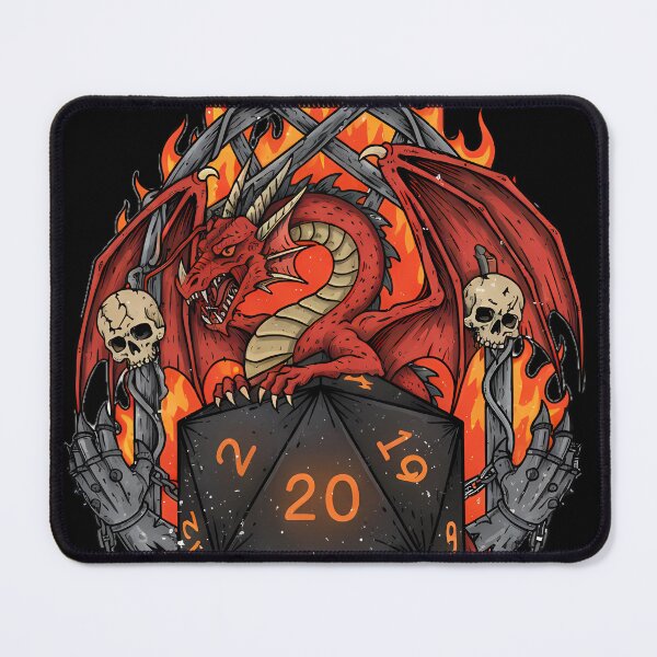 Item preview, Crit or Die – Red Dragon Dice Fantasy Art designed and sold by DreamiCanvas.