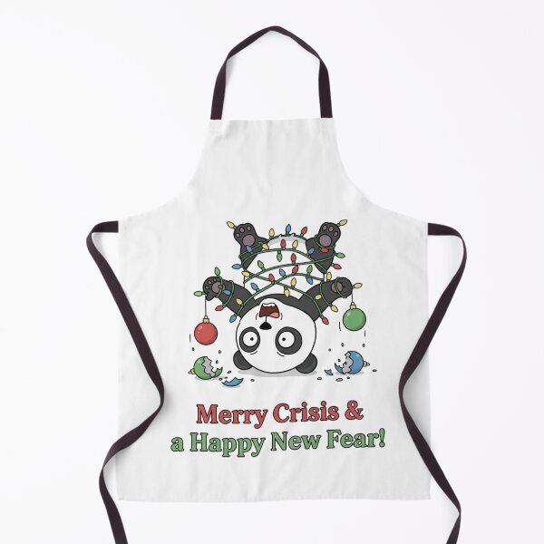 Item preview, Panic Panda Trapped in Holiday Lights Chaos designed and sold by WildLeafDigital.