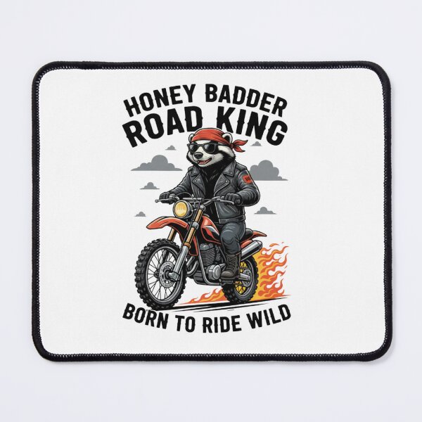 Item preview, Honey Badger Road King: Born to Ride Wild - Biker Animal Design 2 designed and sold by EverBranz-stor.
