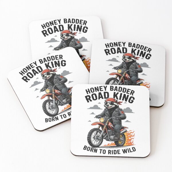 Item preview,  Honey Badger Road King: Born to Ride Wild - Biker Animal Design 2 designed and sold by EverBranz-stor.