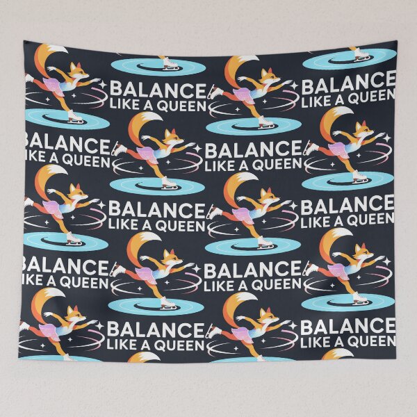 Item preview, Figure Skating Fantasy with Colorful Fox and Regal Balance designed and sold by SplashTastic.